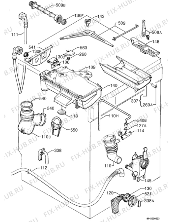 Взрыв-схема стиральной машины Aeg 1263T - Схема узла Hydraulic System 272